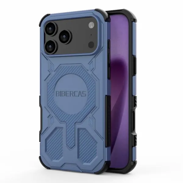 BIBERCAS COLOR Ochranný kryt s MagSafe Apple iPhone 17 Pro Max tmavomodrý