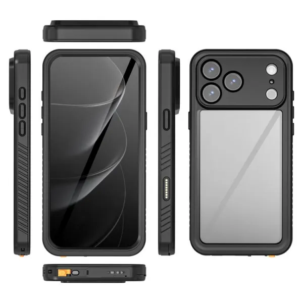 SOLID IP68 Obojstranný kryt pre Apple iPhone 17 Pro Max čierny