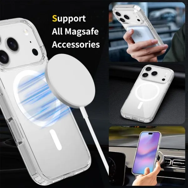 TRANSPARENT MAGSAFE Kryt pre Apple iPhone 17 Pro priehľadný