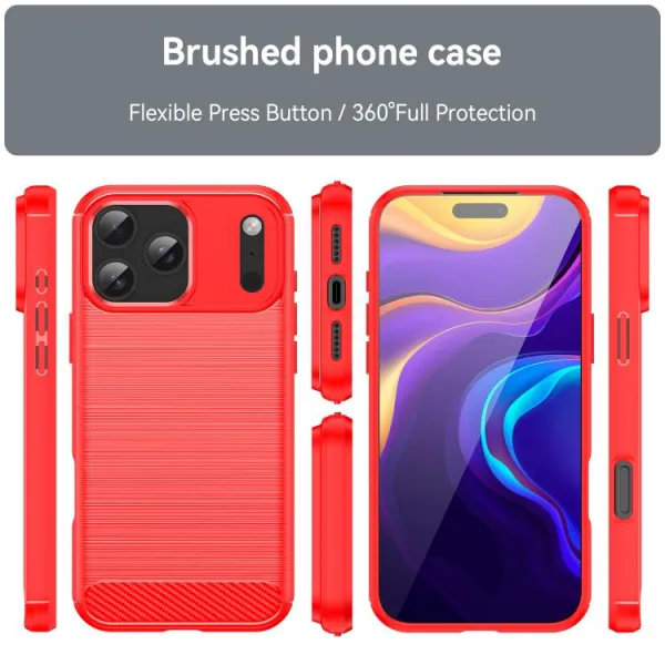 FLEXI TPU Ochranný kryt Apple iPhone 17 Pro Max červený