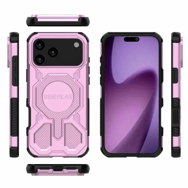BIBERCAS COLOR Ochranný kryt s MagSafe Apple iPhone 17 Pro Max ružový