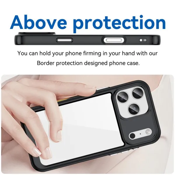 CRYSTAL Ochranný kryt pre Apple iPhone 17 Pro Max čierny