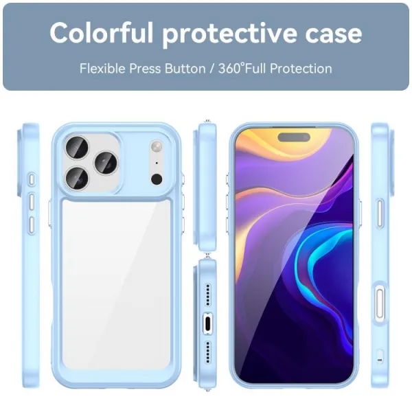 CRYSTAL Ochranný kryt pre Apple iPhone 17 Pro Max modrý