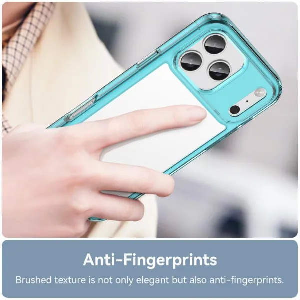 CRYSTAL Ochranný kryt pre Apple iPhone 17 Pro Max tyrkysový