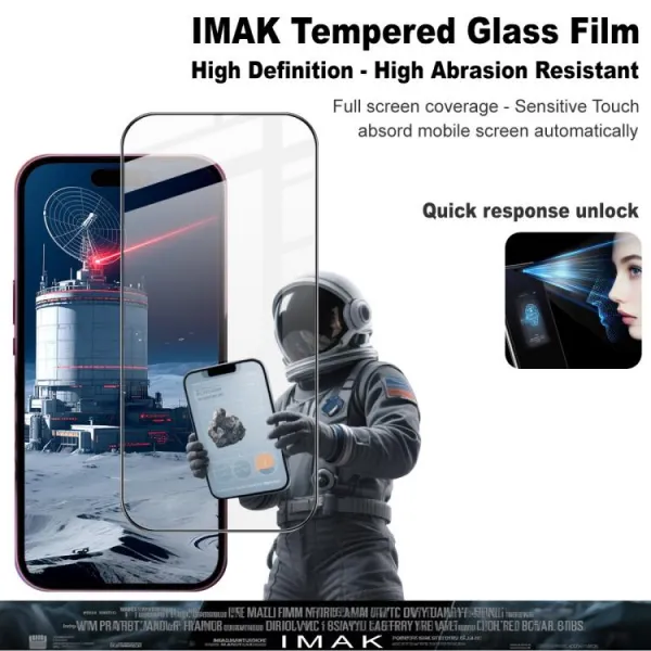 IMAK 3D Tvrdené ochranné sklo pre Apple iPhone Air
