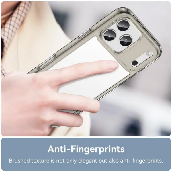 CRYSTAL Ochranný kryt pre Apple iPhone 17 Pro Max šedý