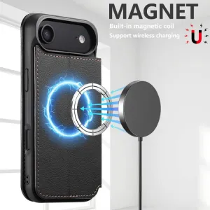 SUTENI RETRO Zaklápacie puzdro s MagSafe pre Apple iPhone Air čierny