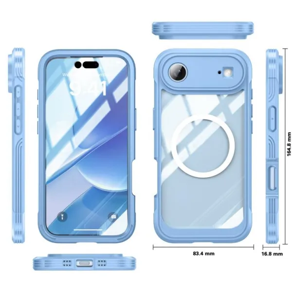 DUAL MAGSAFE Obojstranný ochranný kryt pre Apple iPhone Air modrý