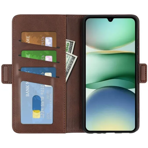 SIDE Peňaženkové puzdro pre Xiaomi Redmi A5 (EU verzia 173.3mm) tmavohnedé