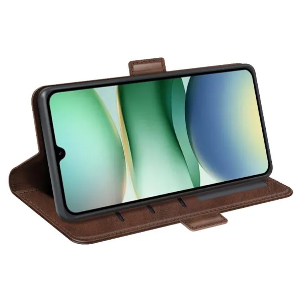 SIDE Peňaženkové puzdro pre Xiaomi Redmi A5 (EU verzia 173.3mm) tmavohnedé