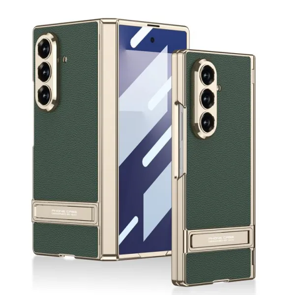 GKK TRIUMPH Ultratenký kryt so stojanom pre Samsung Galaxy Z Fold7 5G GREEN