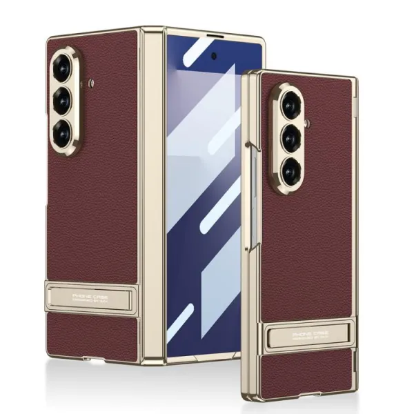 GKK TRIUMPH Ultratenký kryt so stojanom pre Samsung Galaxy Z Fold7 5G RED