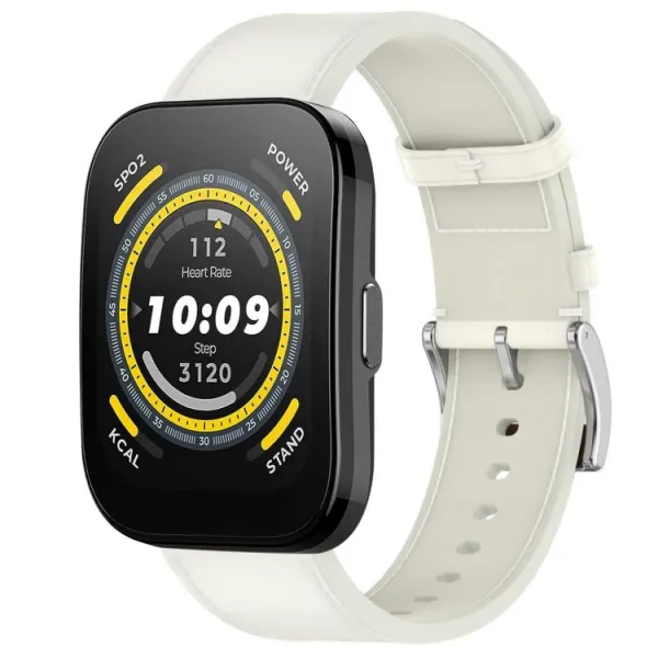 LEATHER Kožený remienok pre Amazfit Bip 5 / Bip 5 Unity biely