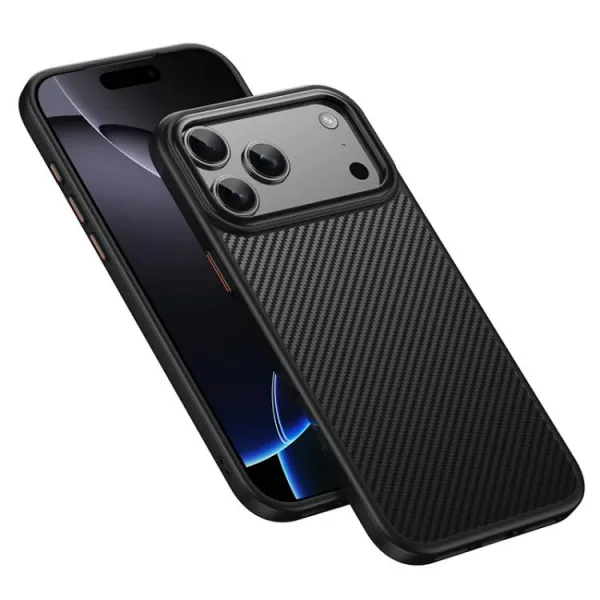 PROTEMIO KEVLAR Ochranný kryt s MagSafe pre Apple iPhone 17 Pro čierny