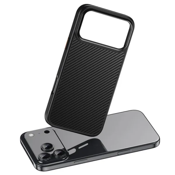 PROTEMIO KEVLAR Ochranný kryt s MagSafe pre Apple iPhone 17 Pro čierny