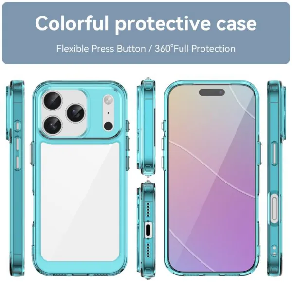 CRYSTAL Ochranný kryt pre Apple iPhone 17 Pro tyrkysový