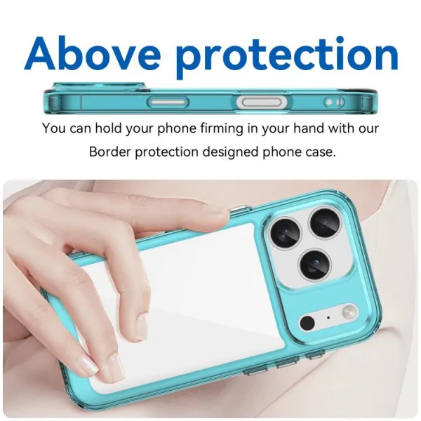 CRYSTAL Ochranný kryt pre Apple iPhone 17 Pro tyrkysový