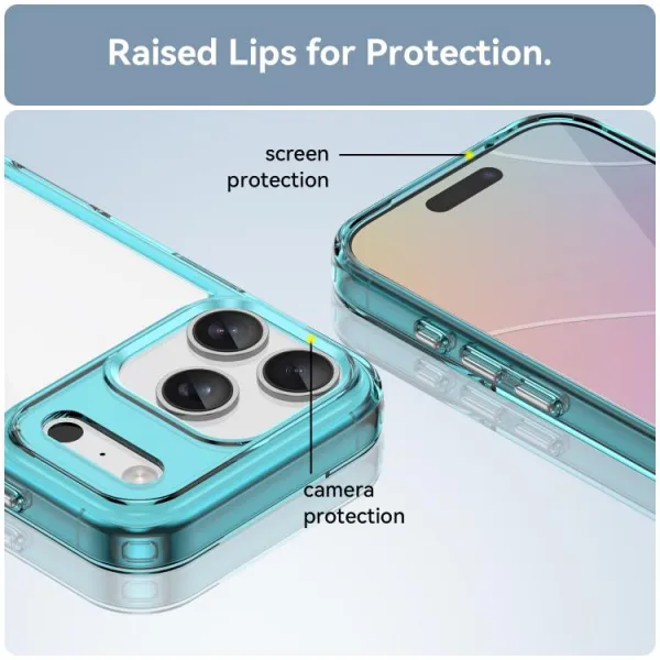 CRYSTAL Ochranný kryt pre Apple iPhone 17 Pro tyrkysový