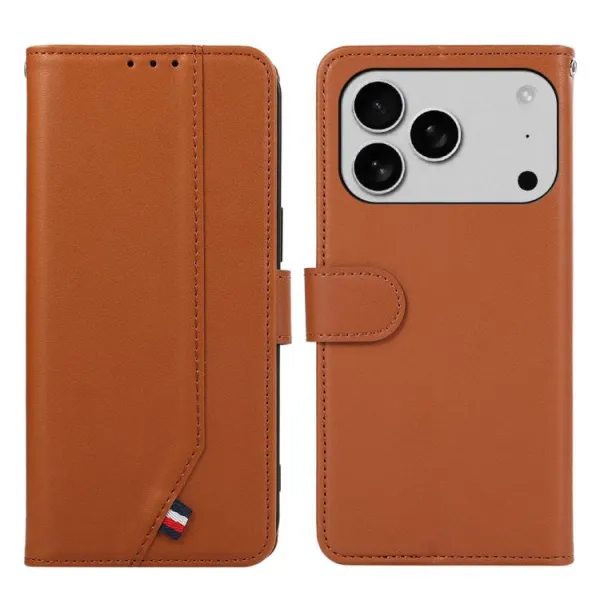 ABEEL DELICATE Peňaženkový obal Apple iPhone 17 Pro Max hnedý
