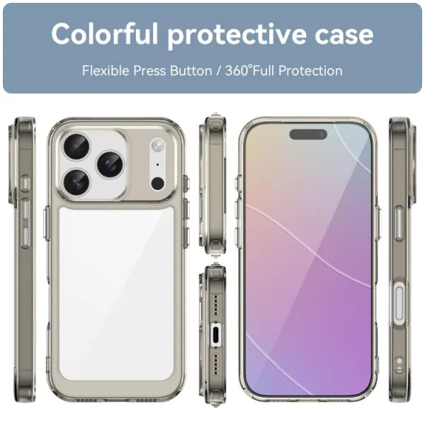 CRYSTAL Ochranný kryt pre Apple iPhone 17 Pro šedý