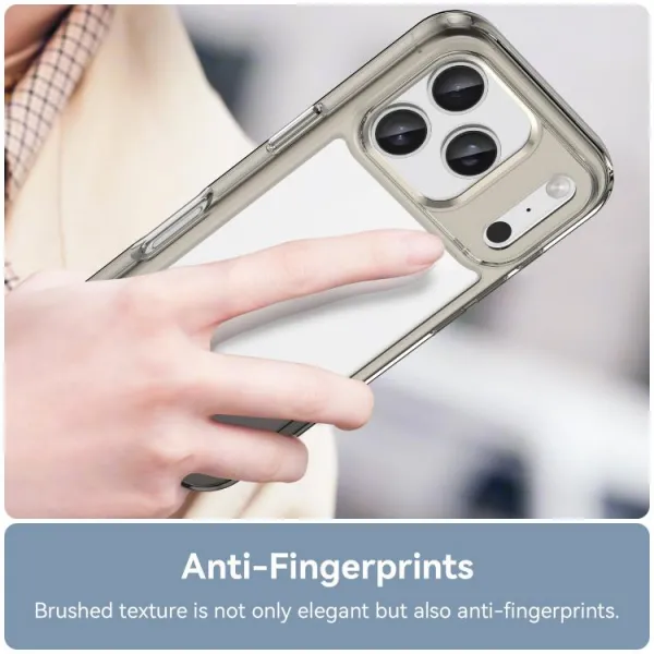 CRYSTAL Ochranný kryt pre Apple iPhone 17 Pro šedý