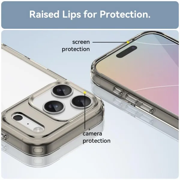 CRYSTAL Ochranný kryt pre Apple iPhone 17 Pro šedý