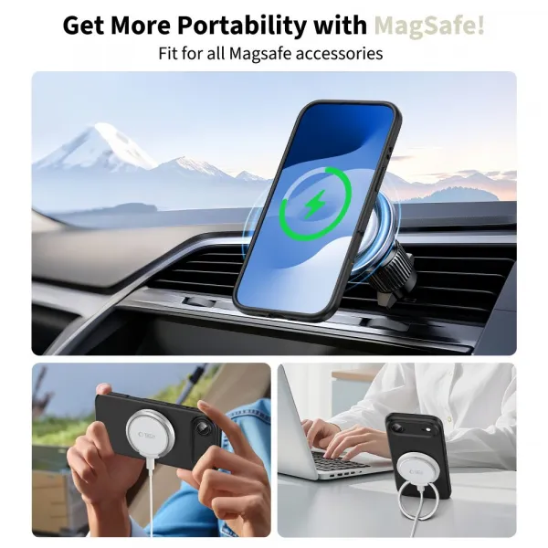 TECH-PROTECT LIQUID SILICONE MAGSAFE Kryt Apple iPhone Air BLACK