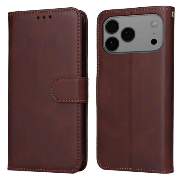 SMOOTH Peňaženkové puzdro pre Apple iPhone 17 Pro Max hnedé