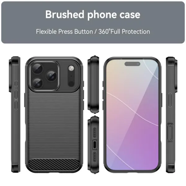 FLEXI TPU Ochranný kryt Apple iPhone 17 Pro čierny