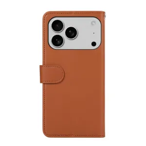 ABEEL DELICATE Peňaženkový obal Apple iPhone 17 Pro Max hnedý