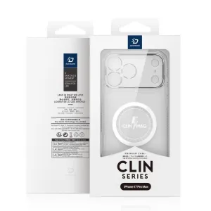 DUX CLIN MAG Ochranný kryt s MagSafe pre Apple iPhone 17 Pro Max priehľadný