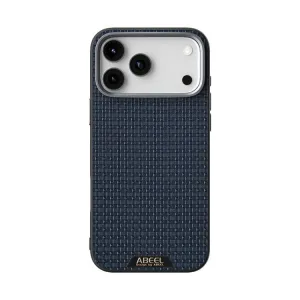 ABEEL RUYI Kožený kryt s MagSafe pre Apple iPhone 17 Pro modrý