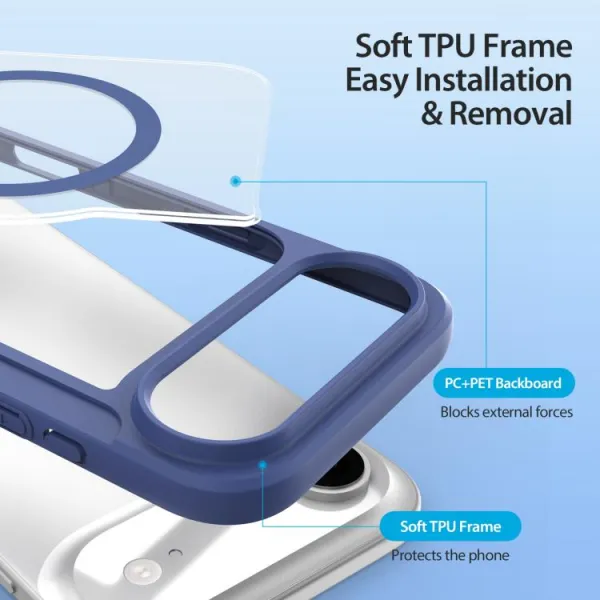 DUX X PRO Zaklápacie puzdro s MagSafe pre Apple iPhone Air modré