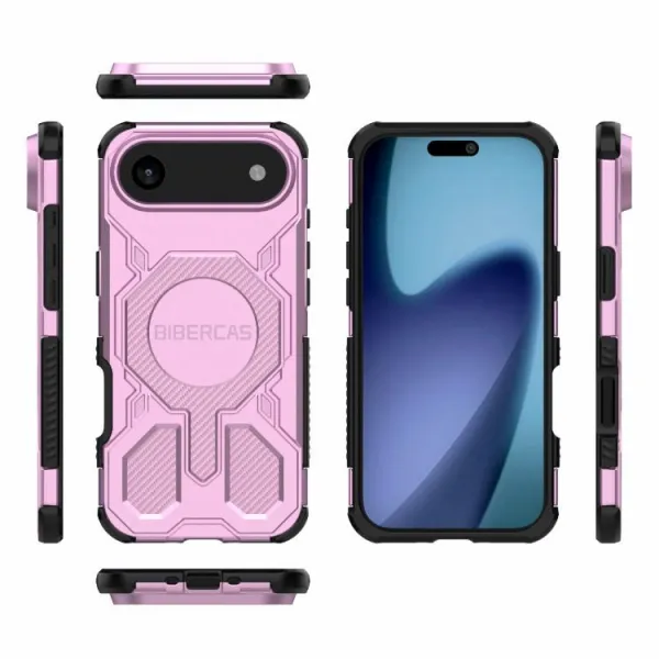 BIBERCAS COLOR Ochranný kryt s MagSafe Apple iPhone Air ružový