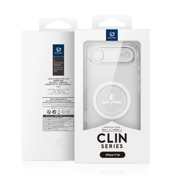 DUX CLIN MAG Ochranný kryt s MagSafe pre Apple iPhone Air priehľadný