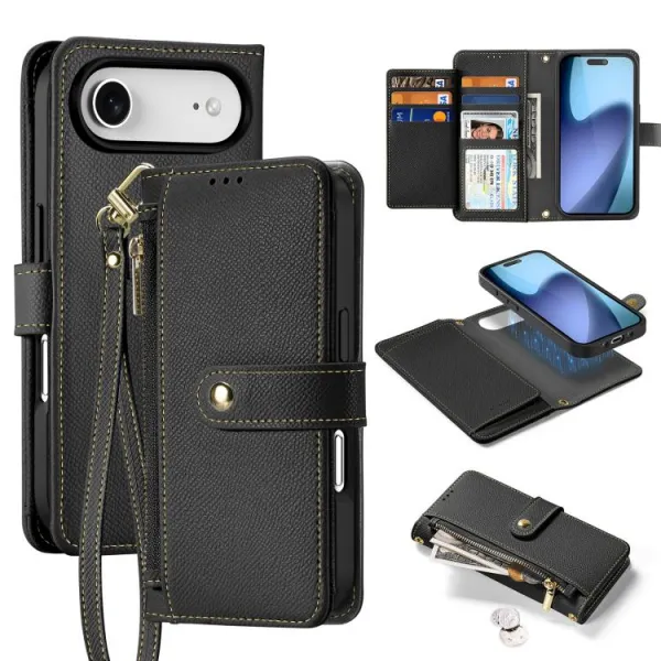 DUX LAWA Ochranný kryt a peňaženkové puzdro 2v1 Apple iPhone Air čierny