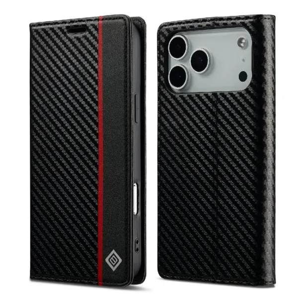 IMEEKE CARBON Peňaženkový obal pre Apple iPhone 17 Pro Max