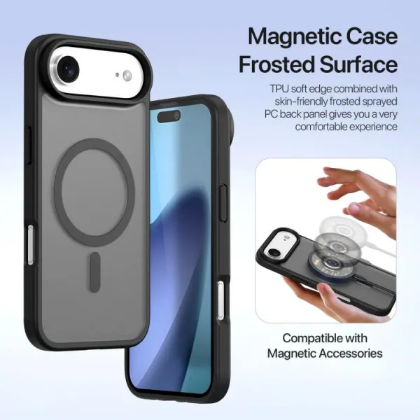 DUX LAWA Ochranný kryt a peňaženkové puzdro 2v1 Apple iPhone Air čierny