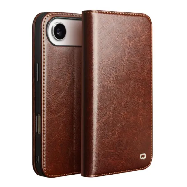 QIALINO Kožený obal pre Apple iPhone Air hnedý