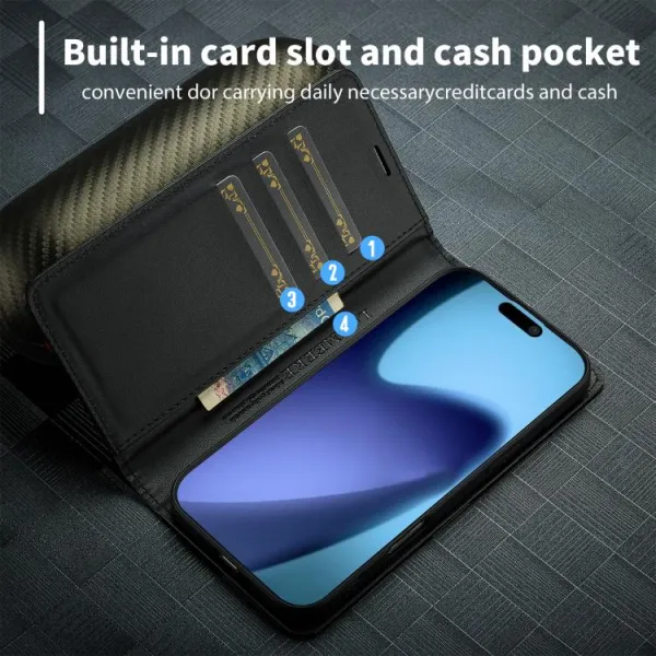 IMEEKE CARBON Peňaženkový obal pre Apple iPhone Air