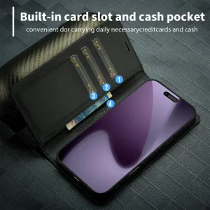 IMEEKE CARBON Peňaženkový obal pre Apple iPhone 17 Pro Max