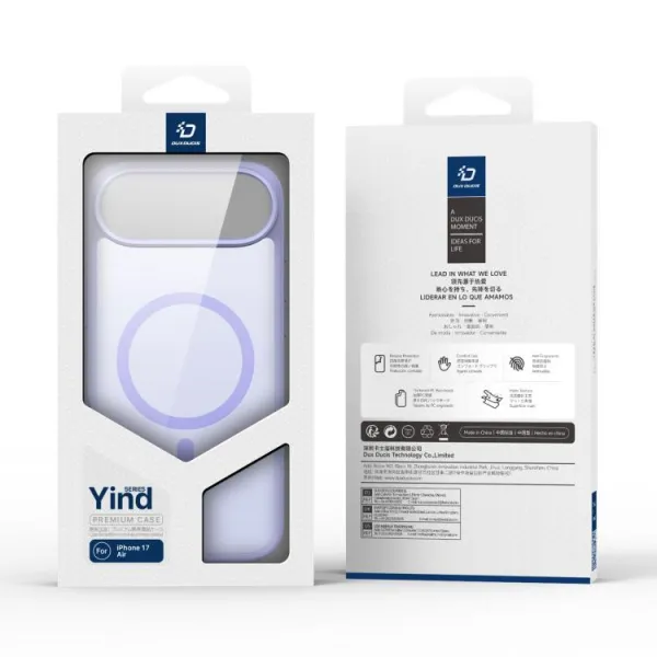 DUX YIND Ochranný obal s MagSafe pre Apple iPhone Air fialový