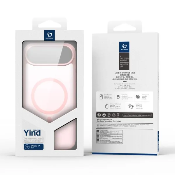 DUX YIND Ochranný obal s MagSafe pre Apple iPhone Air ružový