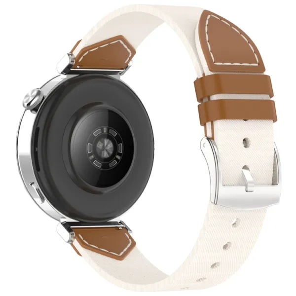 DUO Vymeniteľný remienok pre Huawei Watch GT 5 41mm / GT 6 41mm hnedo-biely