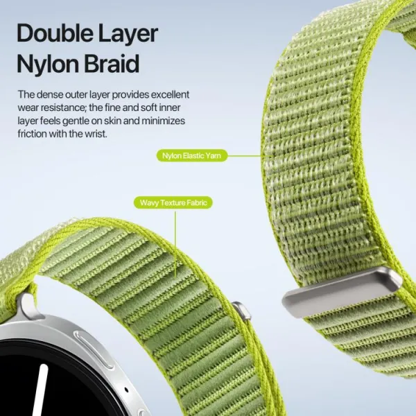 DUX YE Nylonový remienok pre Samsung Galaxy Watch8 / Watch8 Classic zelený
