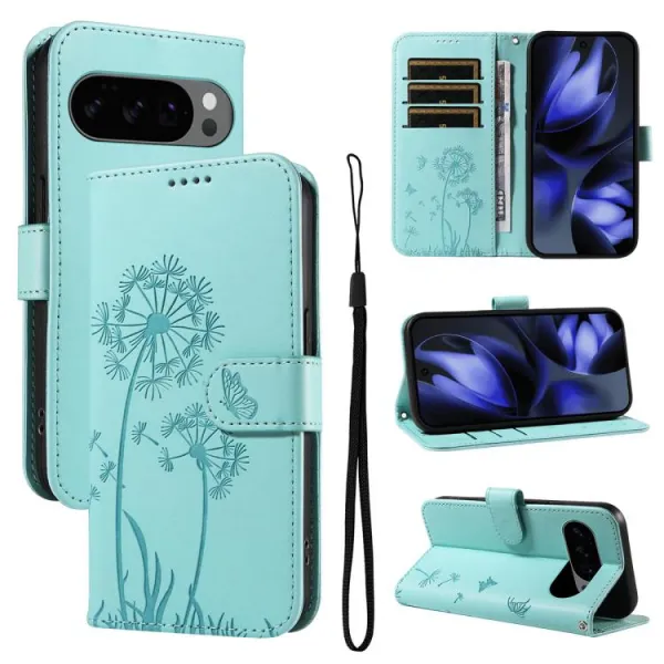 ART DANDELION Peňaženkové puzdro pre Google Pixel 10 / Google Pixel 10 Pro svetlozelené