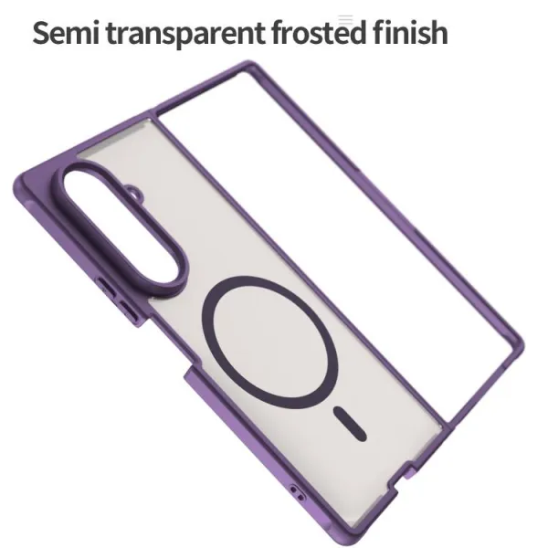 FANDUN MAGSAFE Ochranný kryt pre Samsung Galaxy Z Fold7 5G fialový