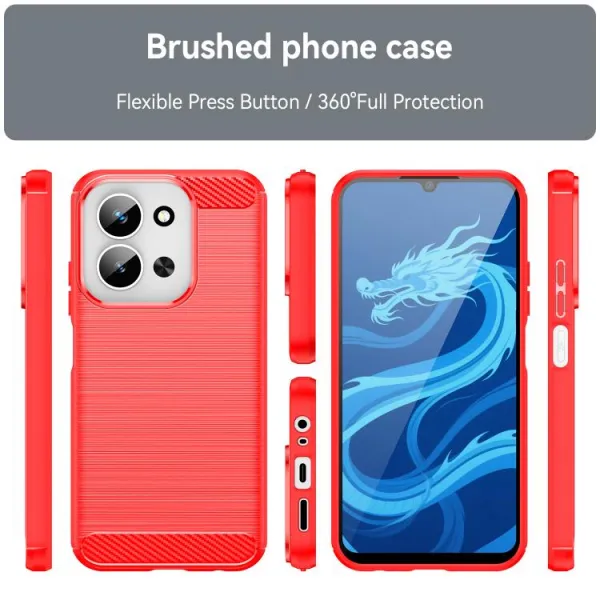 FLEXI TPU Ochranný kryt Xiaomi Redmi 15C / Redmi 15C 5G červený