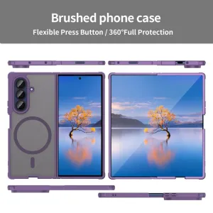 FANDUN MAGSAFE Ochranný kryt pre Samsung Galaxy Z Fold7 5G fialový