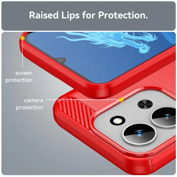 FLEXI TPU Ochranný kryt Xiaomi Redmi 15C / Redmi 15C 5G červený